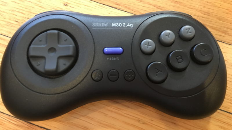The 8Bitdo M30 wireless controller.